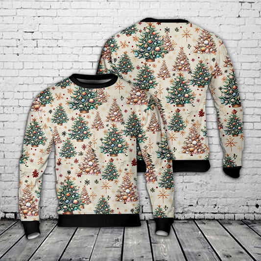 Seashell Christmas Tree Christmas AOP Sweater