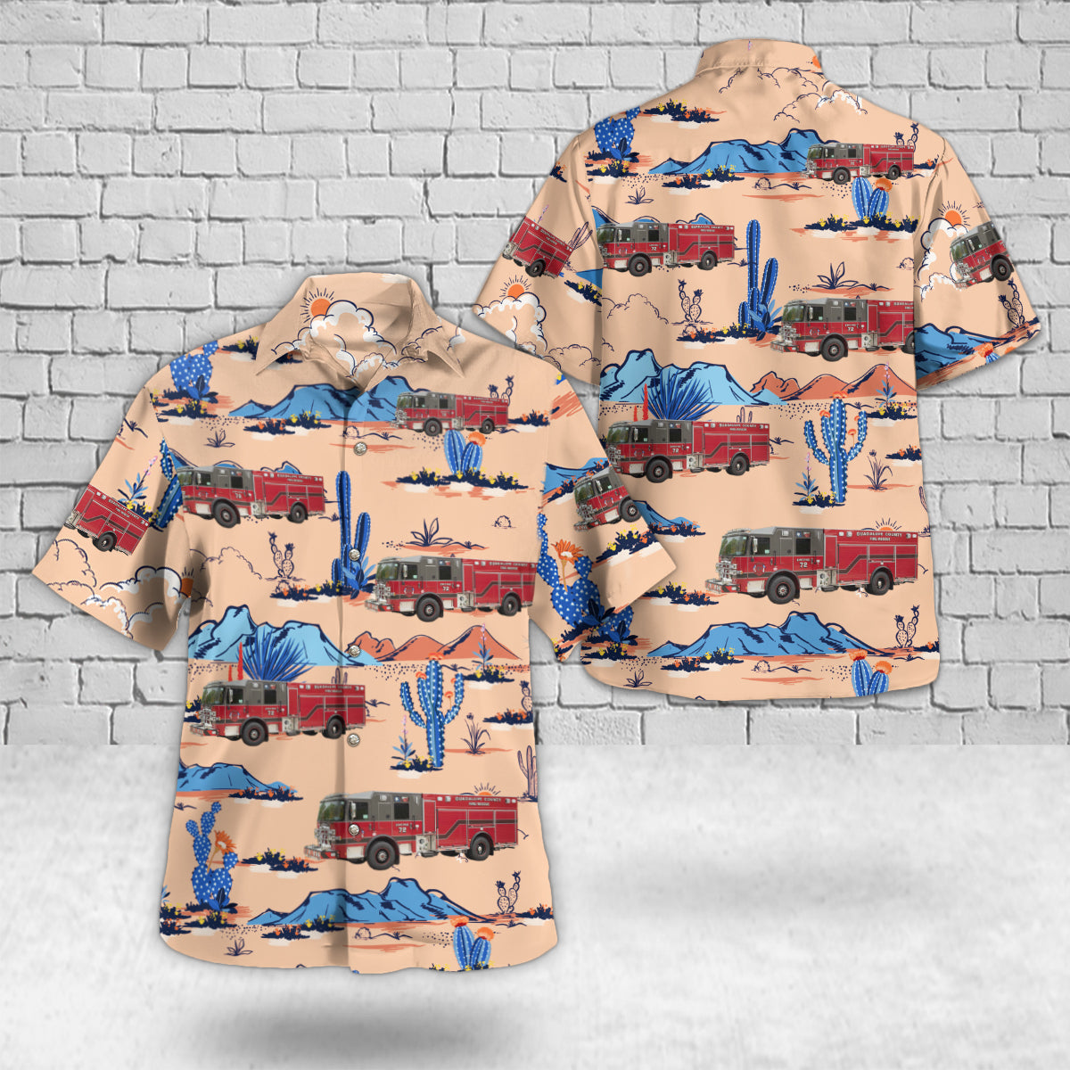Seguin, Texas, Guadalupe County Fire Rescue Hawaiian Shirt
