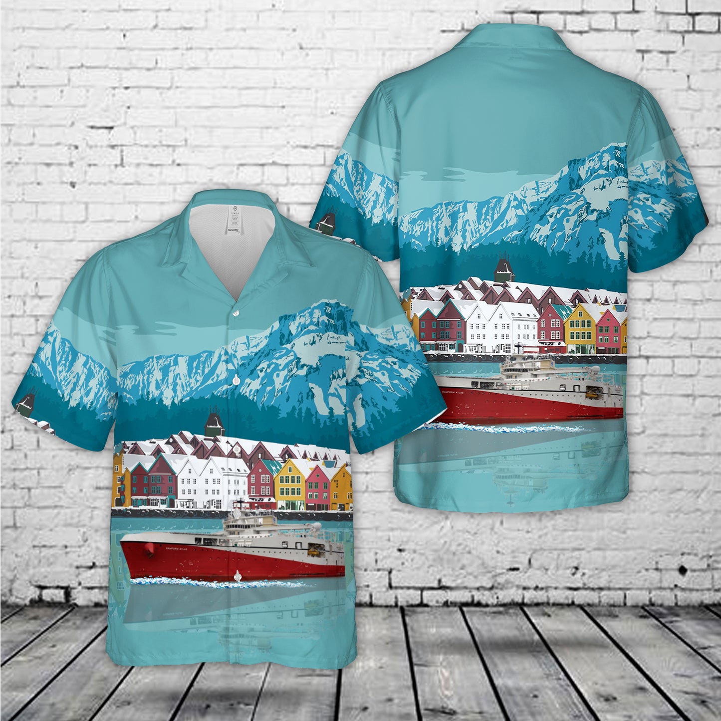 Seismic Vessels Ramform Atlas Ship Hawaiian Shirt