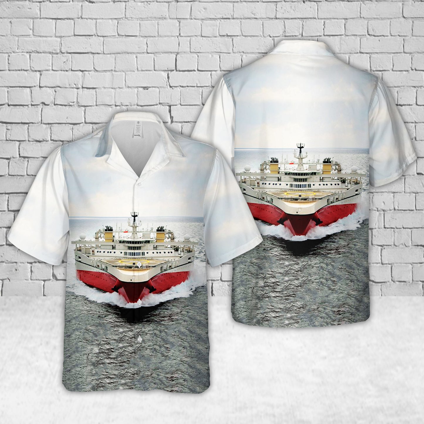 Seismic Vessels Ramform Tethys Ship Hawaiian Shirt