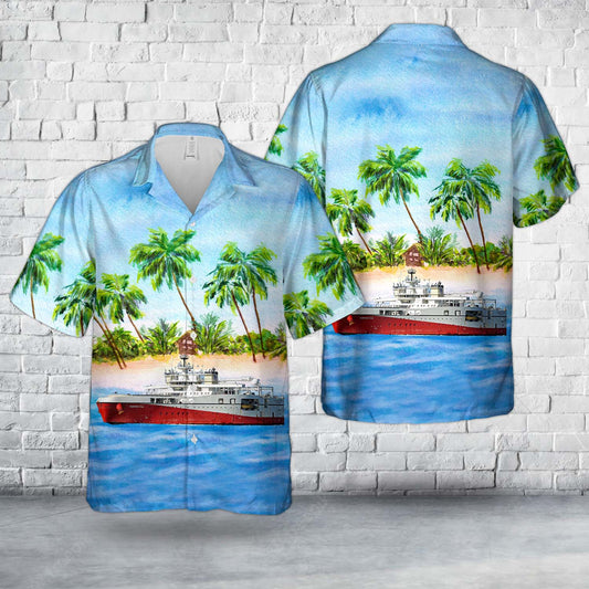 Seismic Vessels Ramform Titan Ship Hawaiian Shirt