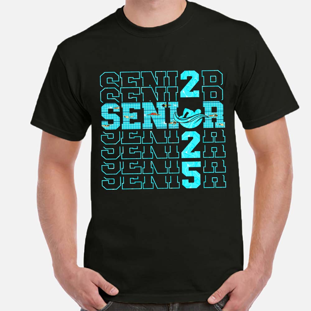 Senior 2025 Swimming Classic Unisex T-Shirt Gildan 5000 (Made In US)