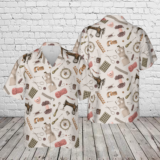 Sewing Tools Seamless 1 Hawaiian Shirt