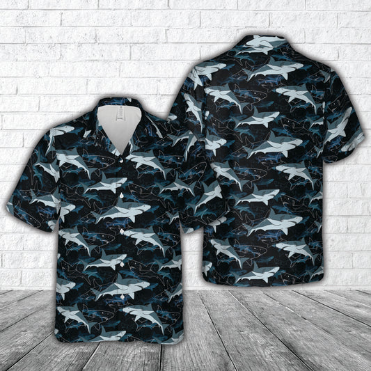 Shark Pattern Hawaiian Shirt