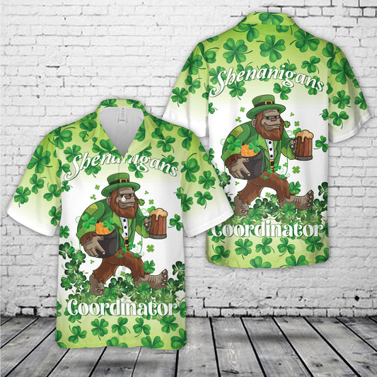Shenanigans Coordinator, Patricks's Day Hawaiian Shirt