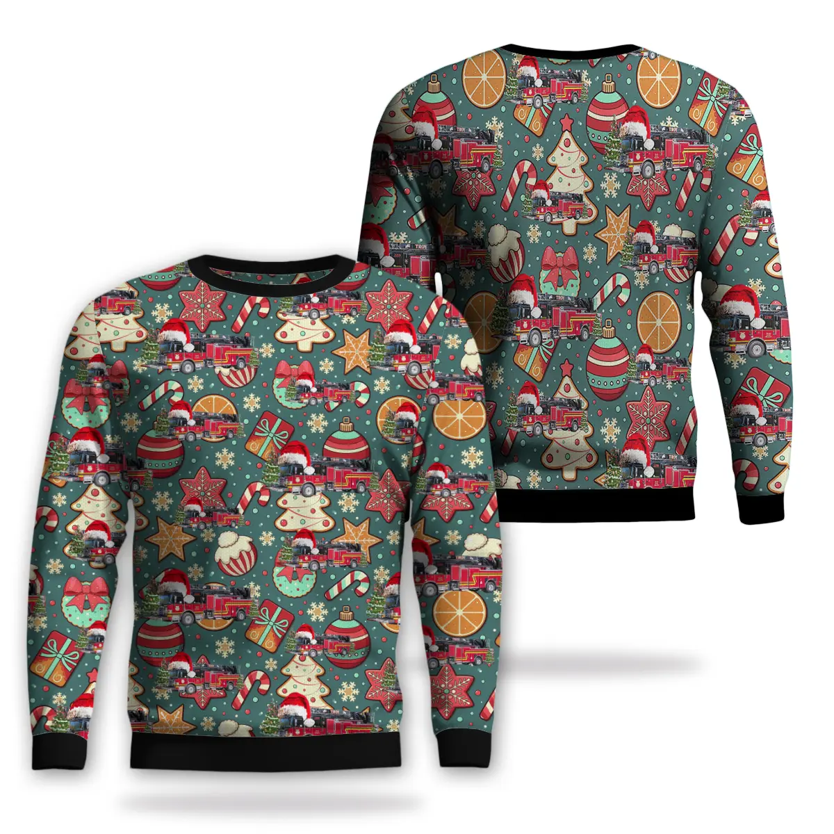 Shorewood, Illinois, Troy Fire Protection District AOP Christmas Sweater