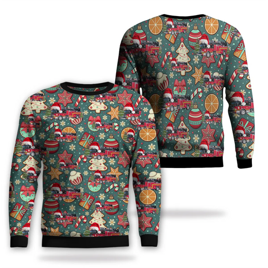Shorewood, Illinois, Troy Fire Protection District AOP Christmas Sweater