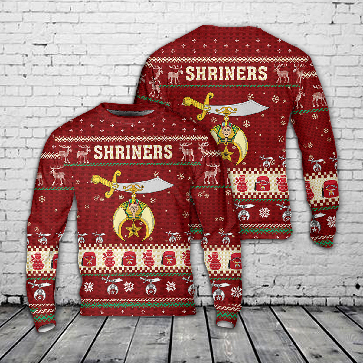 Shriners Christmas AOP Sweater