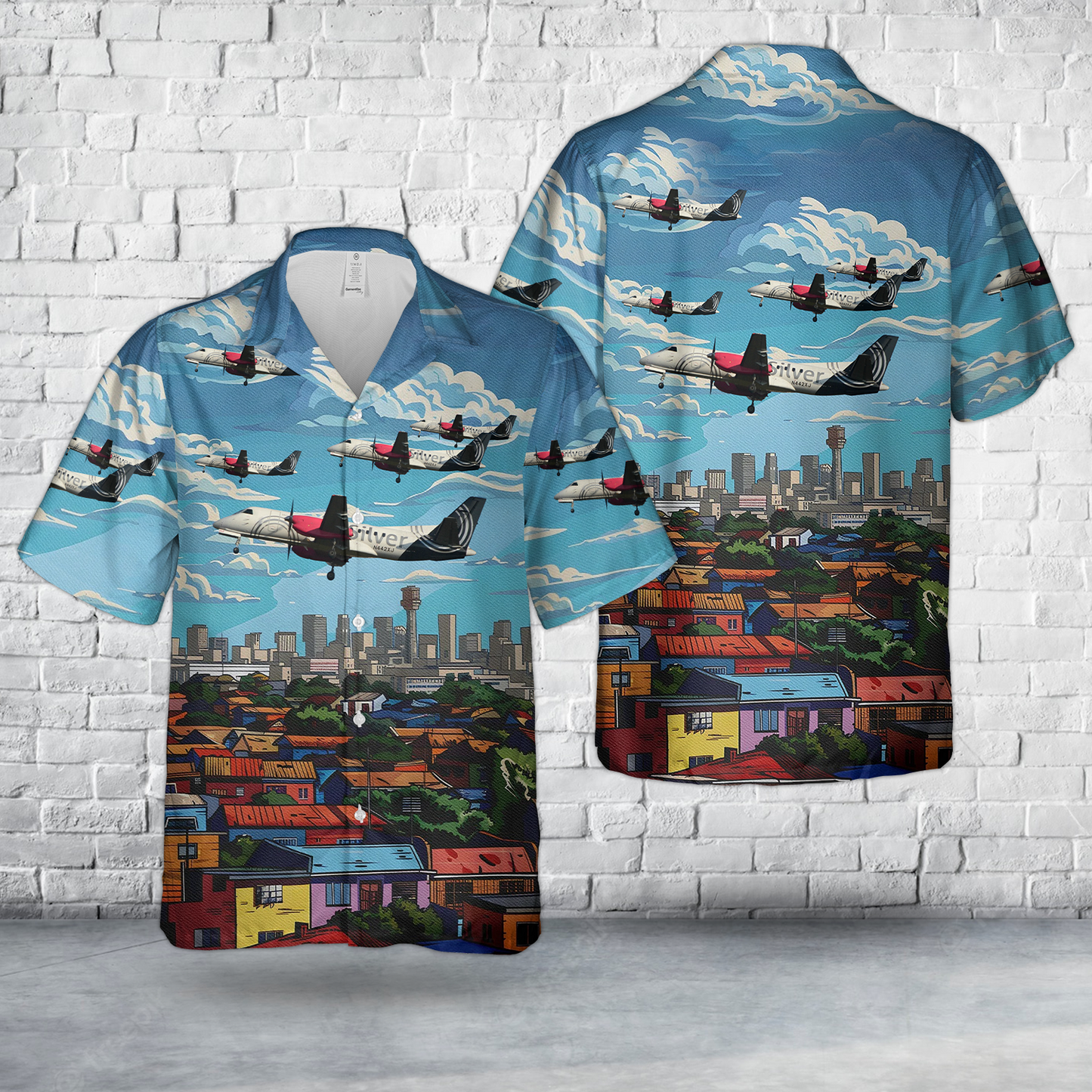 Silver Airways SAAB 340 (N442XJ) Hawaiian Shirt