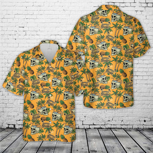Skull Pattern Seamless Tropical Hawaiian Shirt
