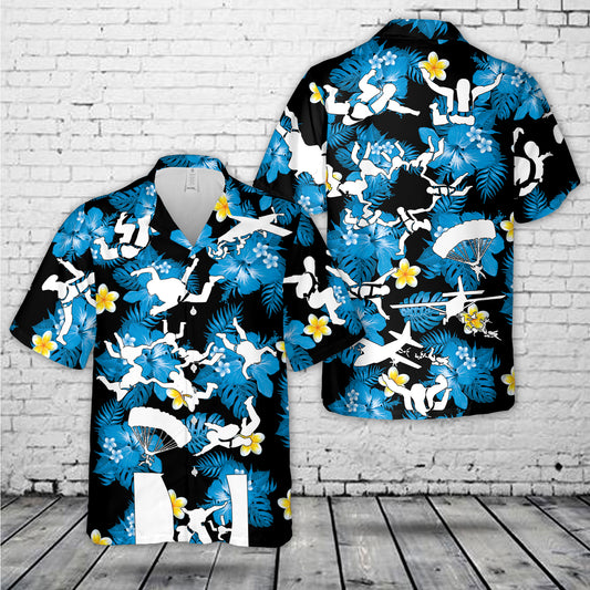 Sky Divers silhouette Hawaiian Shirt
