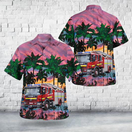 Sligo, Ireland, Sligo County Fire Service "SO11 A2" Hawaiian Shirt