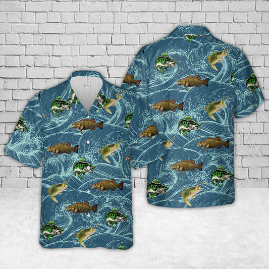 Smallmouth bass Fishing Hawaiian Shirt