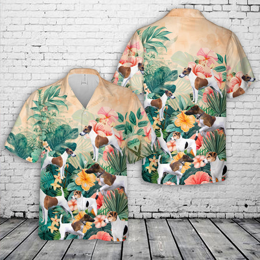 Smooth Fox Terrier Tropical Hawaiian Shirt