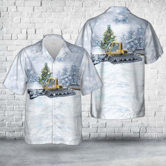 Snowcat Bombardier Br275 Snow Groomer Christmas Hawaiian Shirt