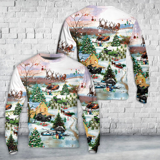 Snowmobiles Christmas Sweater 3D