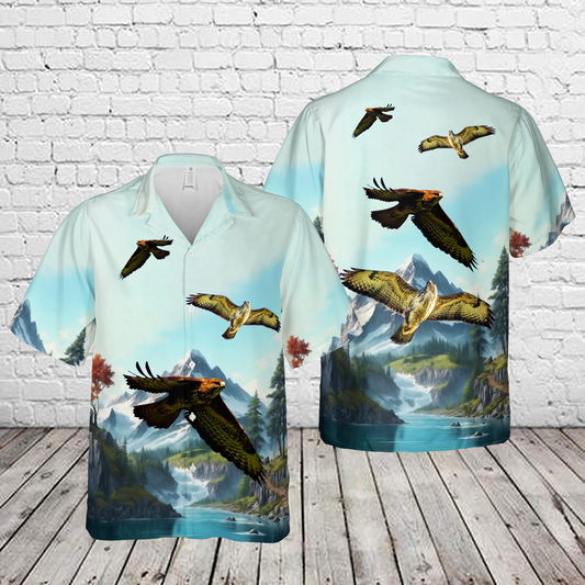 Soaring Buzzard Hawaiian Shirt