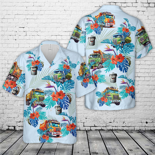 Solid Waste Truck Hawaiian Shirt