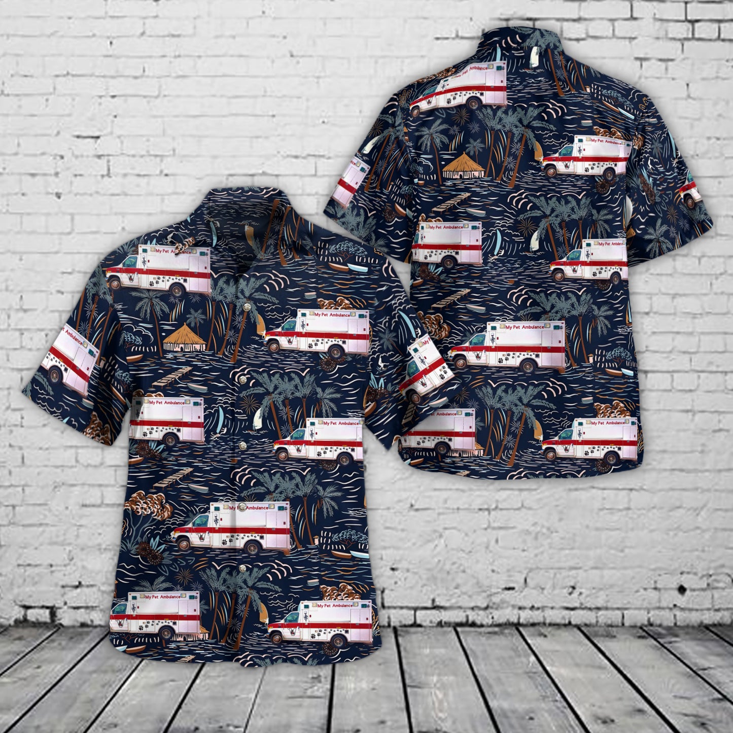 Southern California, Animal Emergency Response &Transport LLC My Pet Ambulance Hawaiian Shirt