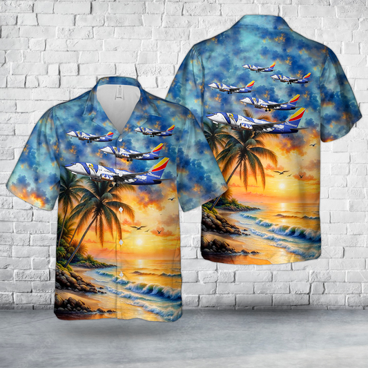 Southwest Airlines Boeing 737-700 Louisiana One Hawaiian Shirt