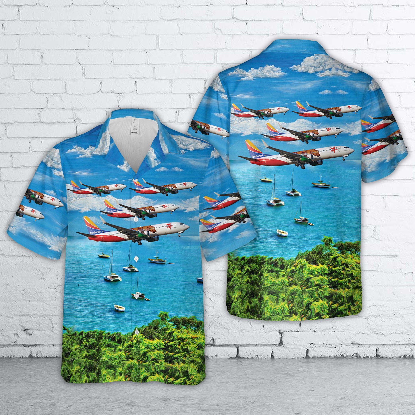 Southwest Airlines Boeing 737-800 California One Hawaiian Shirt