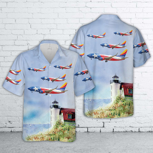 Southwest Airlines Boeing 737-800 Lone Star One Hawaiian Shirt