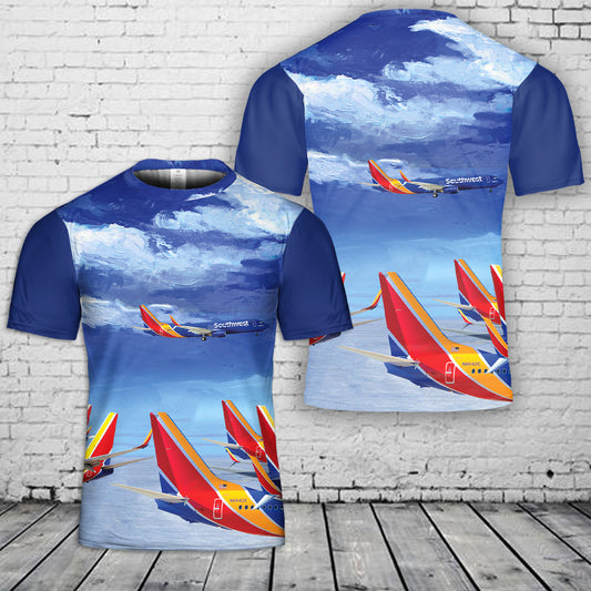 Southwest Airlines theme 3D T-Shirt