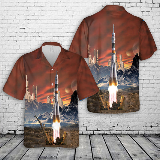 Soyuz TMA-9 Rocket Hawaiian Shirt