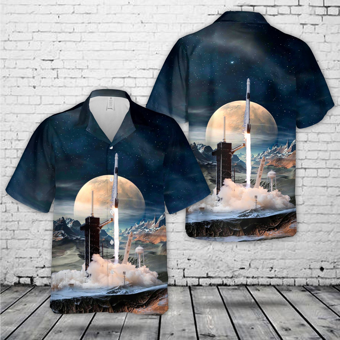 SpaceX Crew Dragon (Demo-2) Hawaiian Shirt