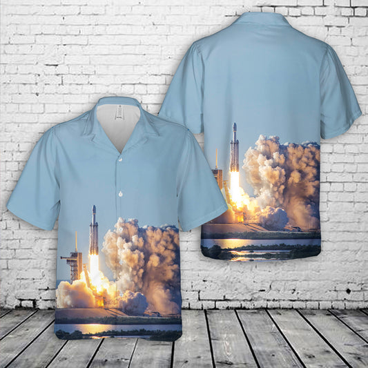 SpaceX Falcon Heavy USSF-67 Hawaiian Shirt