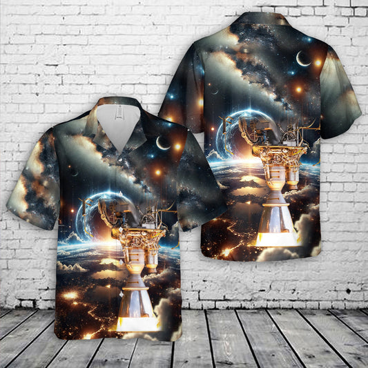 SpaceX Merlin 1D engine Hawaiian Shirt