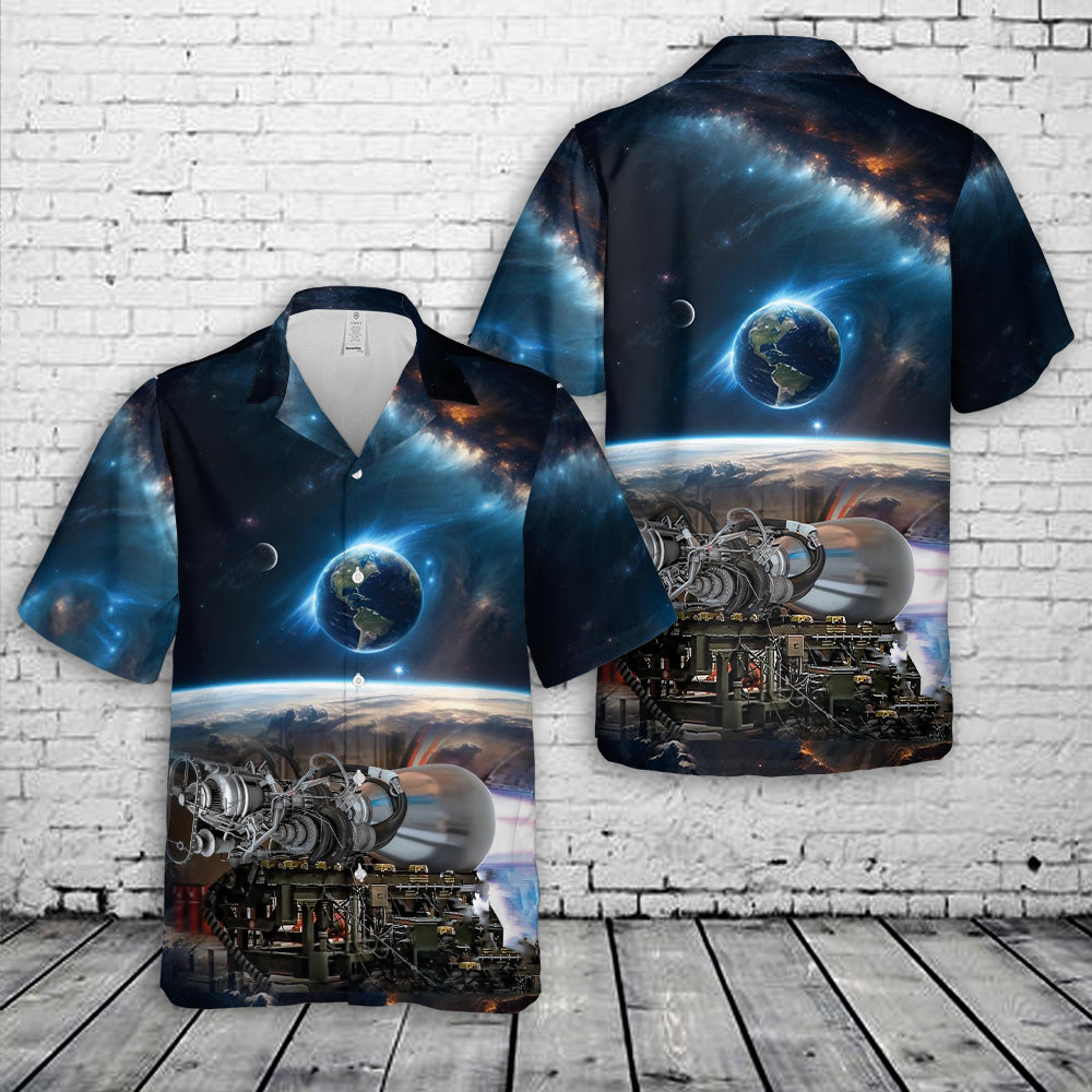 SpaceX Starship Raptor Engine Version 3 Hawaiian Shirt