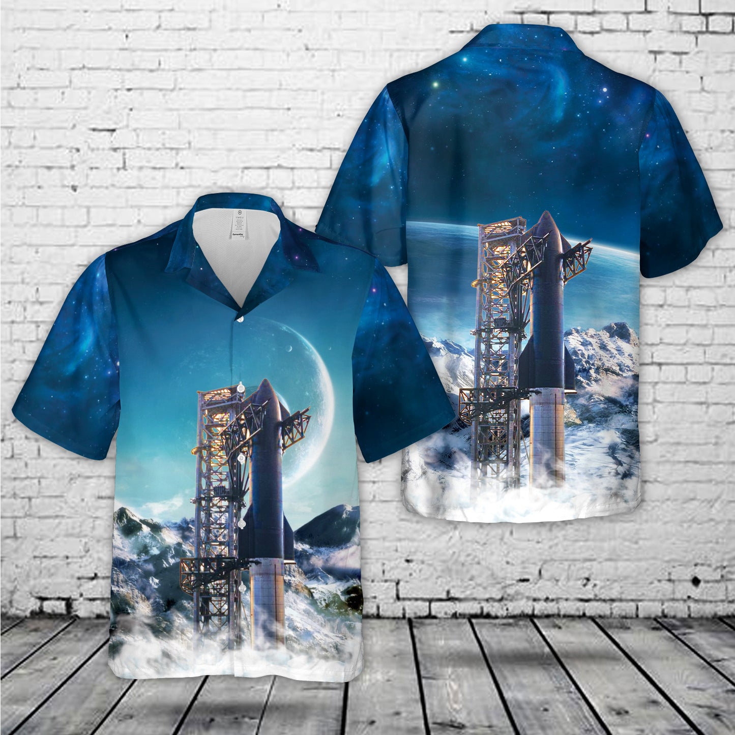 SpaceX Starship and Superheavy S28 B10 Hawaiian Shirt