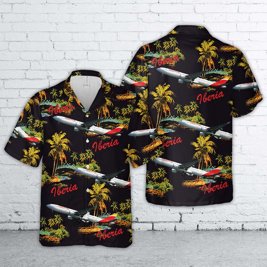 Spain Iberia Airbus A330-302 Hawaiian Shirt