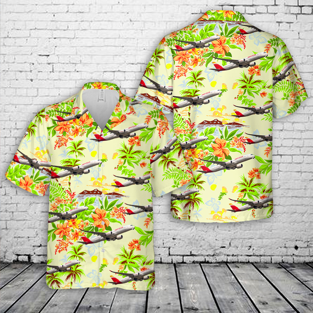 Spain Iberia Airbus A350-900 Hawaiian Shirt