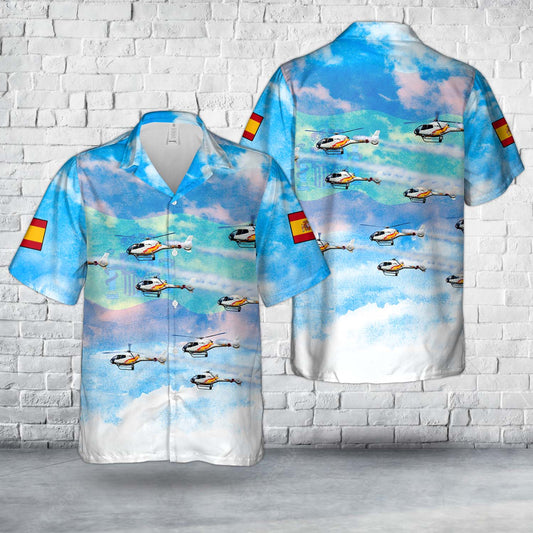 Spanish Air and Space Force Eurocopter EC-120B Colibri Hawaiian Shirt