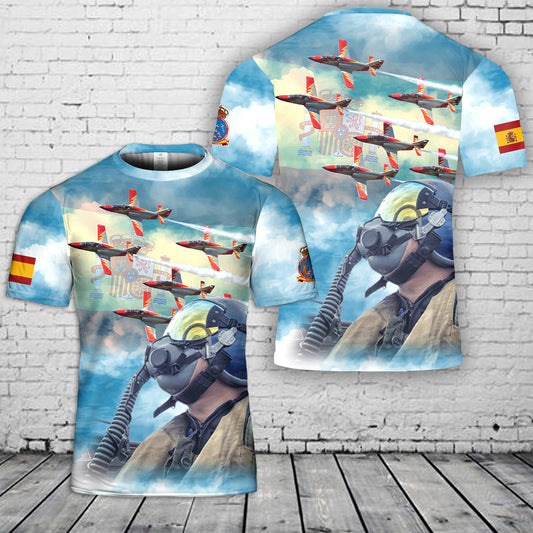 Spanish Air and Space Force Patrulla Águila ("Eagle Patrol") aerobatic demonstration team T-Shirt 3D