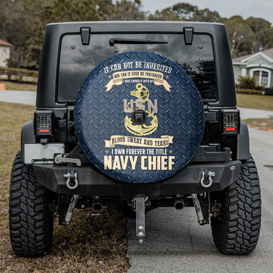US Navy Spare Tire Cover With Backup Camera Hole