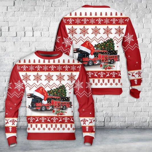 Spencer, Wisconsin, Spencer Fire Department & Ambulance Service Christmas AOP Sweater