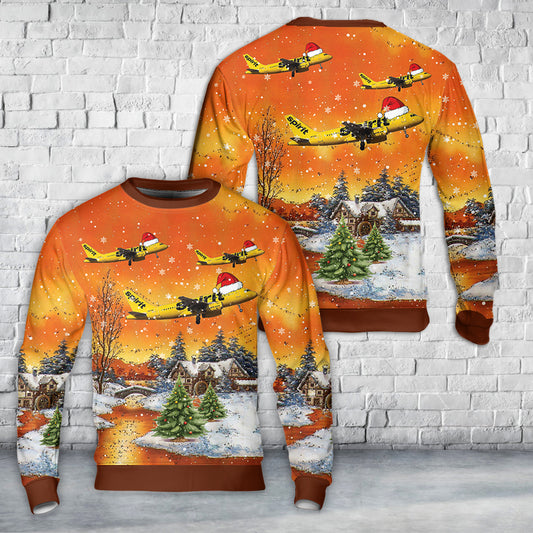 Spirit Airlines Airbus A319 AOP Christmas Sweater