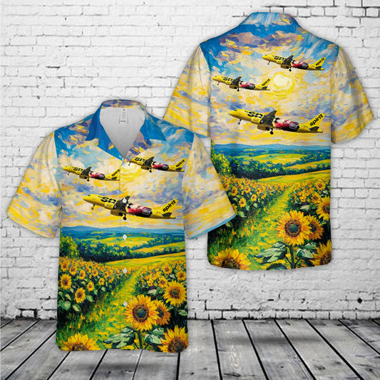 Spirit Airlines "Spirit Untamed" 2020 Airbus A320-271N Hawaiian Shirt
