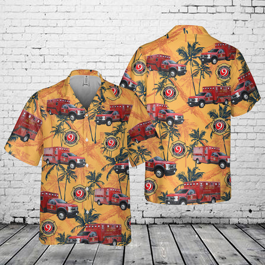 Spokane County Fire ambulance Pocket Hawaiian Shirt