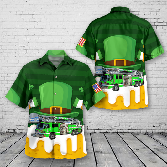 St. Charles, Missouri, Cottleville Fire Protection District St Patrick's Day Hawaiian Shirt
