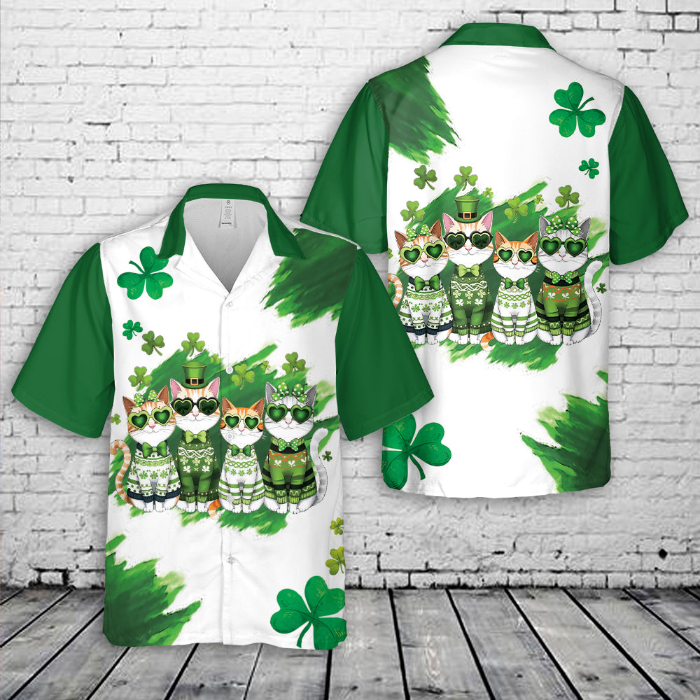 St. Patrick’s Day Cats Hawaiian Shirt