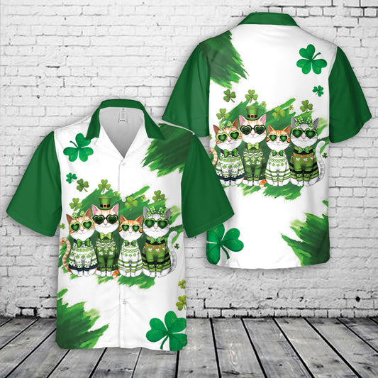 St. Patrick’s Day Cats Hawaiian Shirt