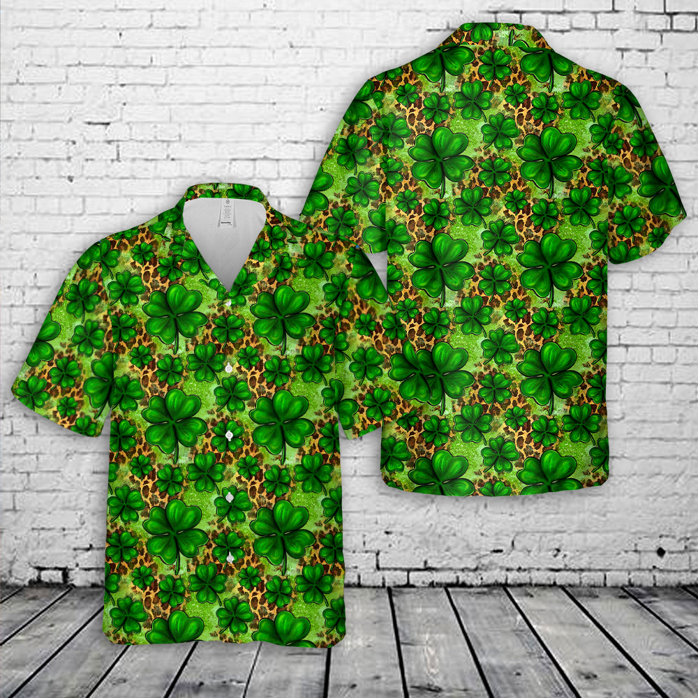 St. Patrick's Day Shamrock Seamless Hawaiian Shirt
