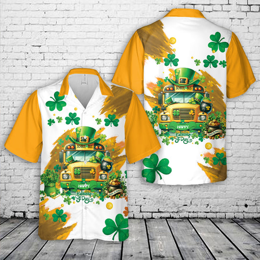St. Patrick's School Bus Hawaiian Shirt
