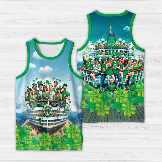St Patrick's Day Cruise Squad AOP Tank Top