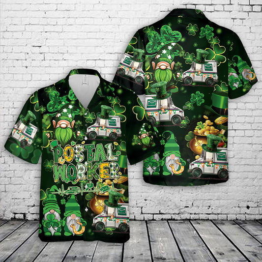 St Patricks Day Postal Worker Hawaiian Shirt