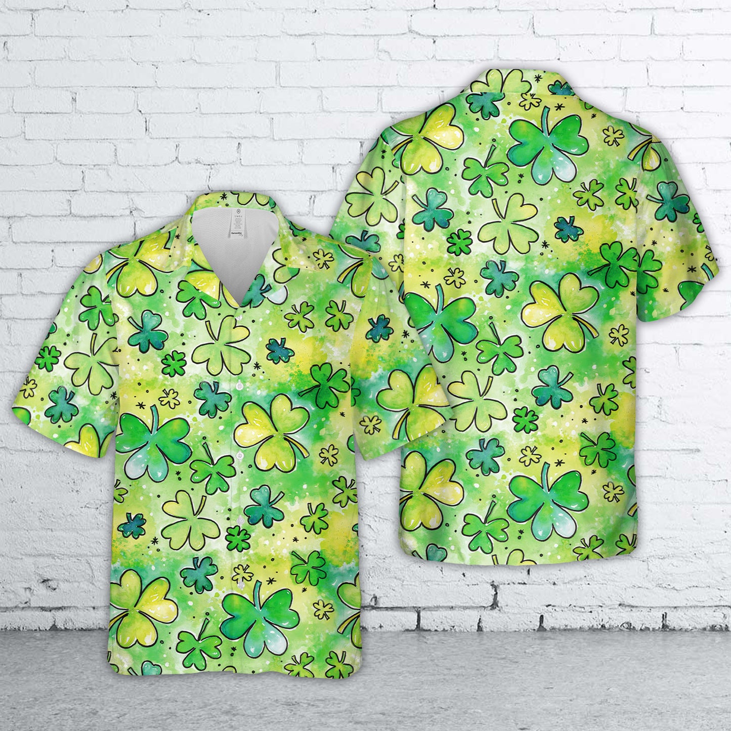 St Patricks Day Shamrock Pattern Hawaiian Shirt